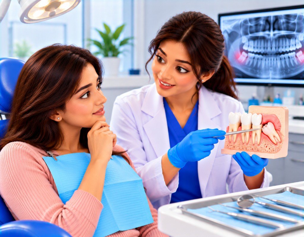 Illustrated educational graphic for “Wisdom Tooth Extraction Guide”. Not a photograph of a patient.